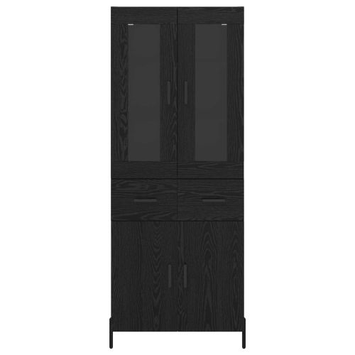 Висок шкаф Черния дъб 69,5 x 34 x 180 см Инженерно дърво