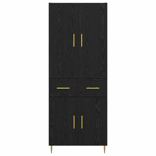 Висок шкаф Черния дъб 69,5 x 34 x 180 см Инженерно дърво