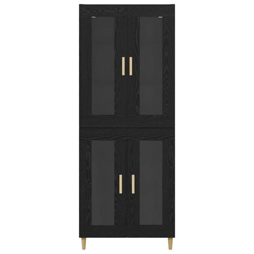 Висок шкаф Черния дъб 69,5 x 34 x 180 см Инженерно дърво