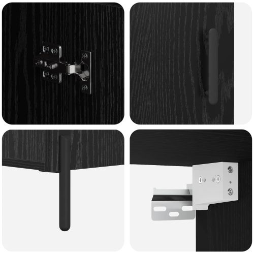 Висок шкаф Черния дъб 69,5 x 34 x 180 см Инженерно дърво