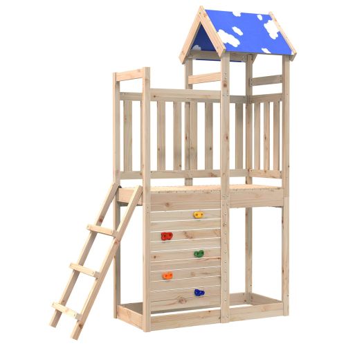 Игрална кула Кафяво 110,5 x 52,5 x 215 см Солидно борово дърво
