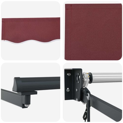Електрически разтегателен навес Канелено червено 4 x 2 m