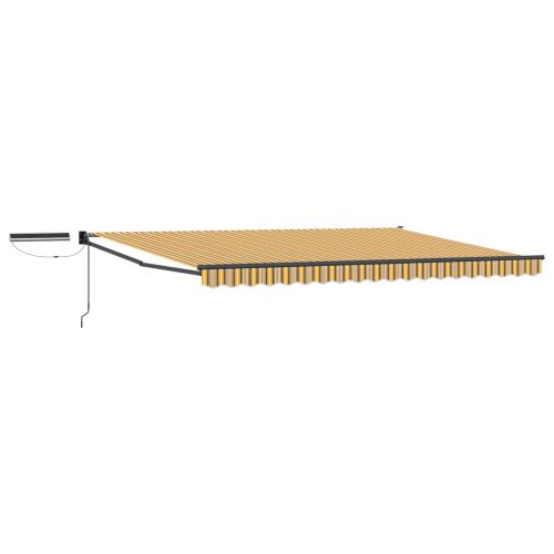 Електрически разтегателен навес Жълто, Сиво, Антрацит 4 × 3 m