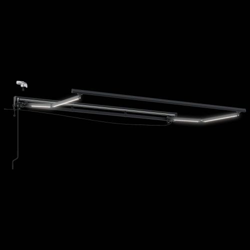 Електрически разтегателен навес Бяло и антрацит 2,5 x 2 m