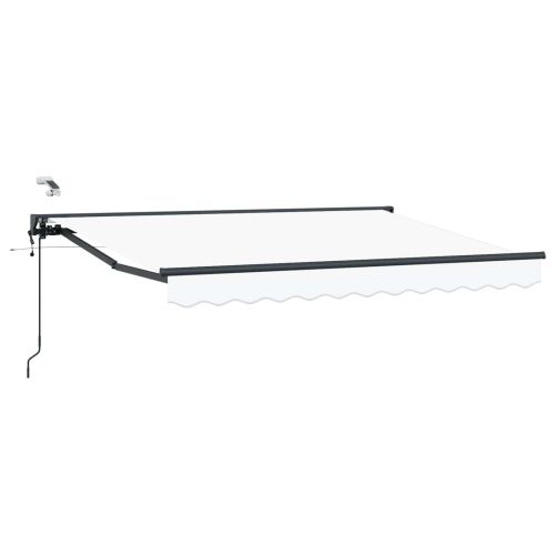 Електрически разтегателен навес Бяло и антрацит 3 x 2 m