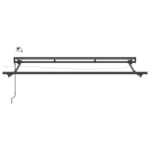 Електрически разтегателен навес Антрацит и бяло 3,5 x 2 m