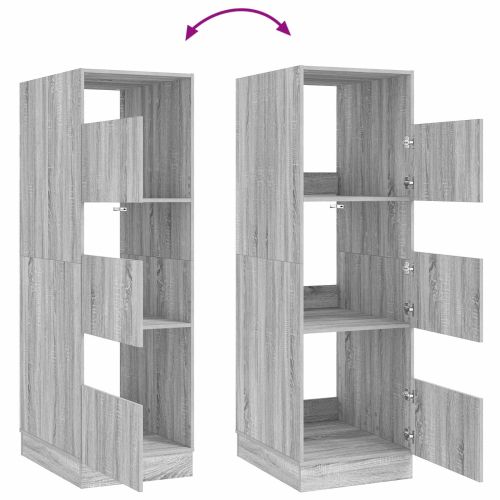 Мивка за пране Сив Сонома 50 x 68 x 162 см Инженерно дърво