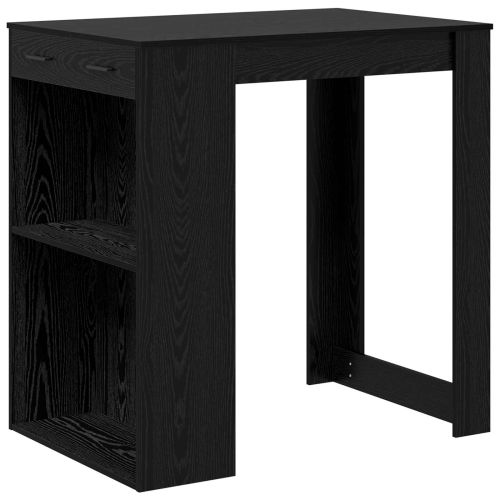 Бар маса с рафт Черния дъб 102 x 70 x 103,5 см Инженерно дърво