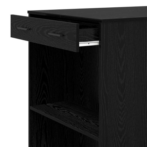 Бар маса с рафт Черния дъб 102 x 70 x 103,5 см Инженерно дърво