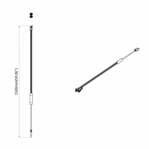 LED лента 2 pcs Черна и Многоцветна 1745 мм Мед и пластмаса
