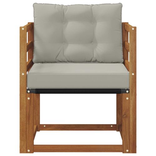 Външен диван Солидно акациево дърво и текстилена