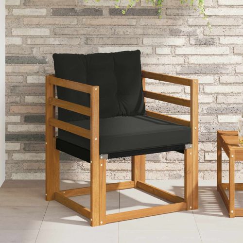 2 Брой Външен диван Солидно акациево дърво Естествен