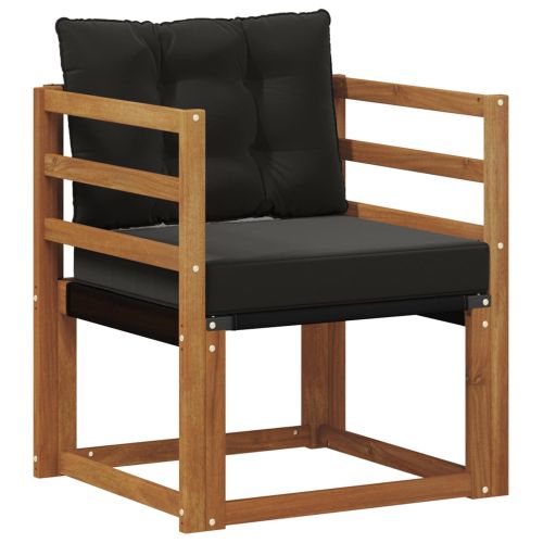 2 Брой Външен диван Солидно акациево дърво Естествен