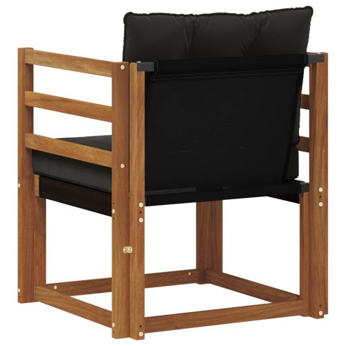 2 Брой Външен диван Солидно акациево дърво Естествен