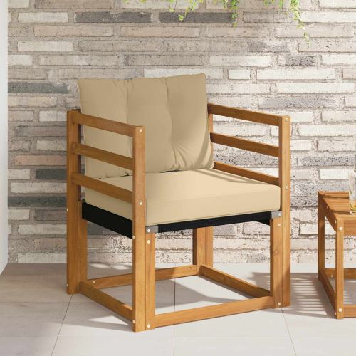 Външен диван Солидно акациево дърво Натурално