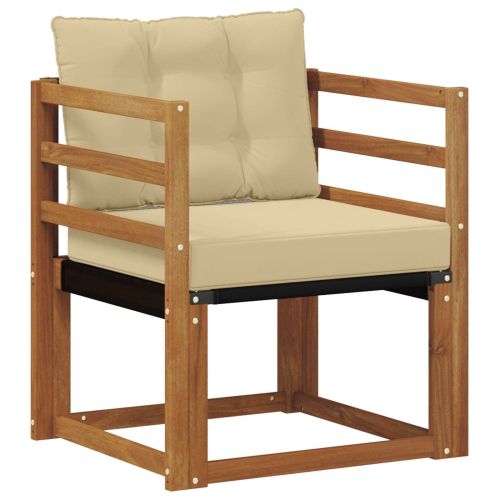 Външен диван Солидно акациево дърво Натурално