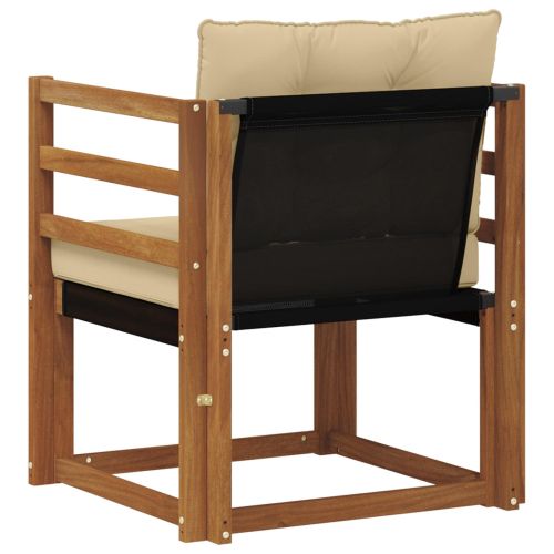 Външен диван Солидно акациево дърво Натурално