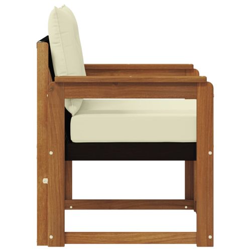 Външен диван Солидно акациево дърво и текстилена