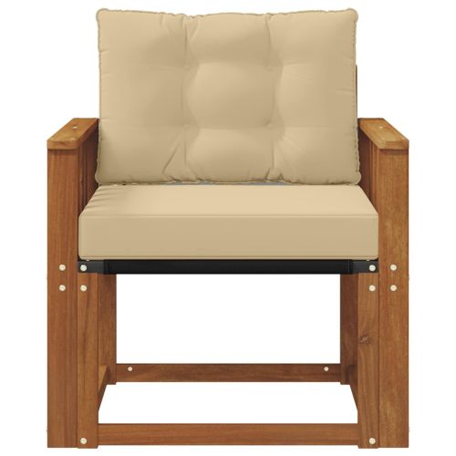 Външен диван Солидно акациево дърво Натурално