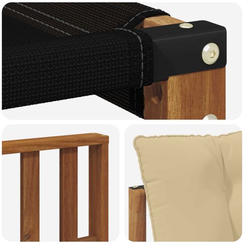 Външен диван Солидно акациево дърво Натурално