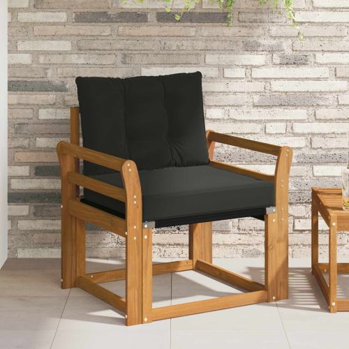 2 Брой Външен диван Солидно акациево дърво Естествен