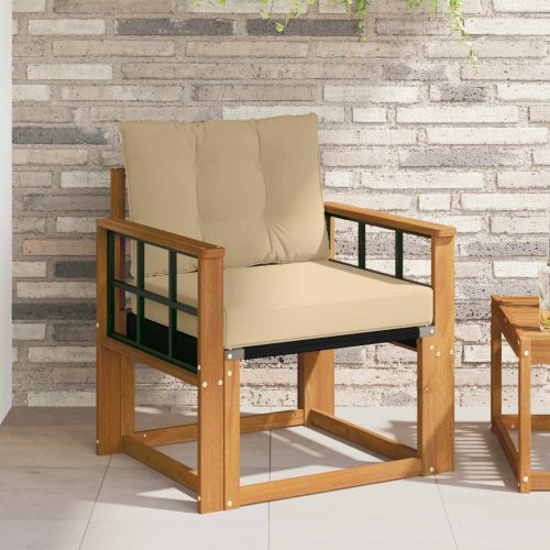 Външен диван Солидно акациево дърво Натурално