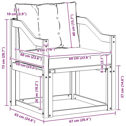 Външен диван Солидно акациево дърво Натурален и Крема