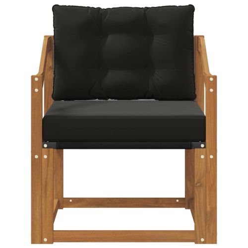 2 Брой Външен диван Солидно акациево дърво Естествен