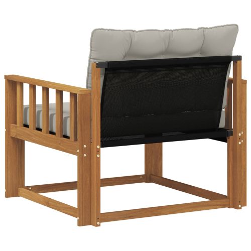 Комплект дивани за открито Солидно акациево дърво и текстилена