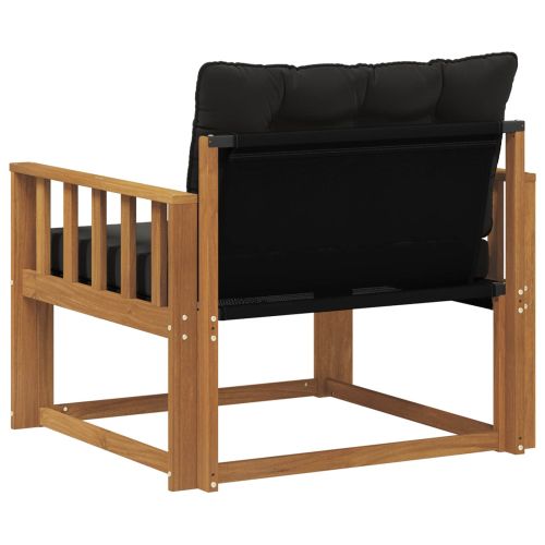 Комплект дивани за открито Солидно акациево дърво и текстилена