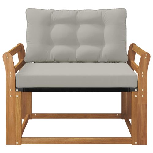 Комплект дивани за открито Солидно акациево дърво и текстилена