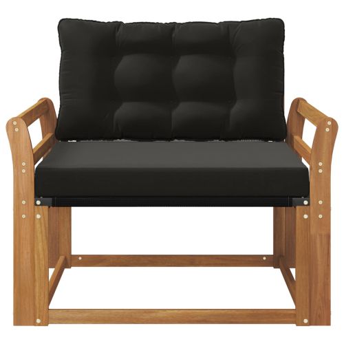 Комплект дивани за открито Солидно акациево дърво и текстилена