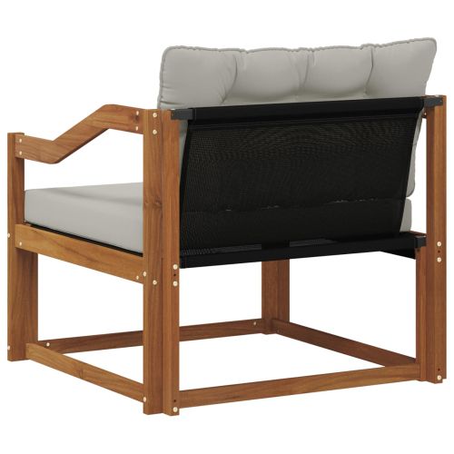 Комплект дивани за открито Солидно акациево дърво и текстилена