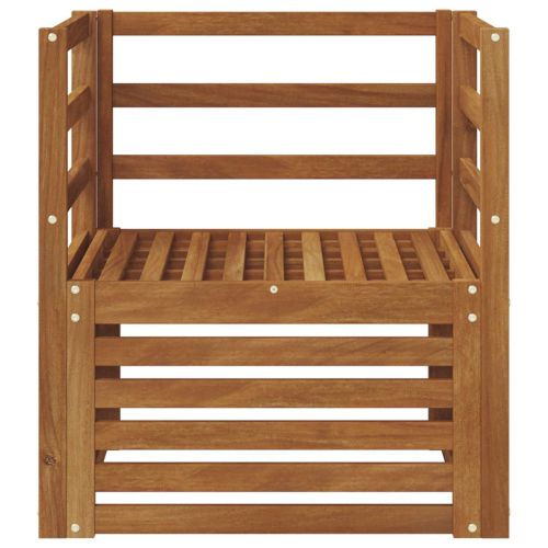 Външен диван Солидно акациево дърво Натурално