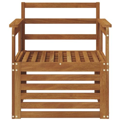 Външен диван Солидно акациево дърво Натурално