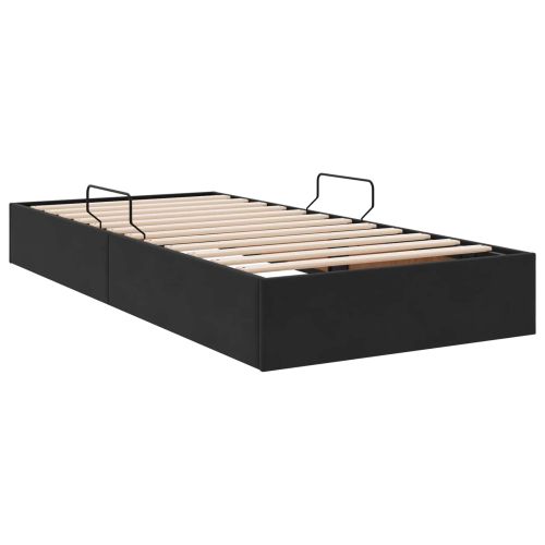 Отоманско легло със съхранение Черно 100 x 200 cm Кадифе