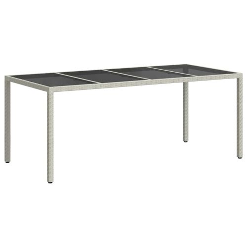 Градинска маса Бяло 190 x 90 x 75 cm полиратан