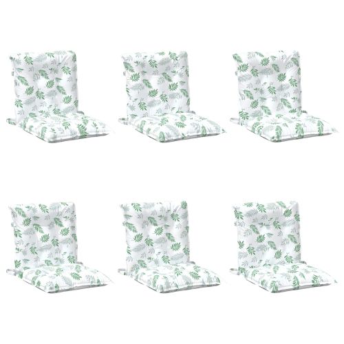 Възглавница за открито 6 pcs Бяло 100 x 50 x 7 cm Текстил