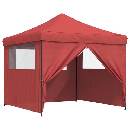 Сгъваема парти шатра pop-up с 4 странични стени бордо