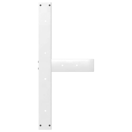 Крака за трапезна маса, Т-образни, 2 бр., бели, 70x35x(72-73) см, стомана