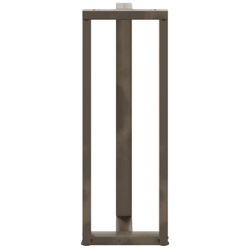 Крака за бар маса, Т-образни, 2 бр., черни, 40x35x(110-111) см, стомана