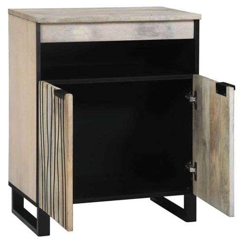 Шкафове и стелажи за съхранение на медии с чекмедже Бял и черен