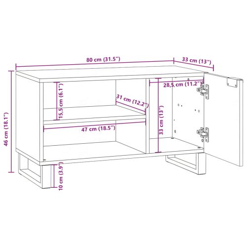 ТВ Единици Орех 80 x 33 x 46 см Инженерно дърво