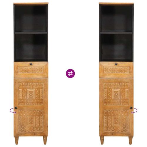 Шкаф за баня Светло кафяво 38 x 33 x 160 см Инженерно дърво