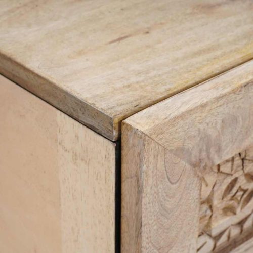 Нощен шкаф 2 pcs Бяло 40 x 33 x 46 см Инженерна дървесина