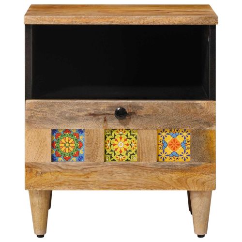 Нощен шкаф с чекмедже 2 pcs Естествен 40 x 33 x 46 см