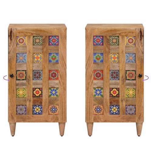 Служебен шкаф Естествен 40 x 33 x 75 см Солидно мангово дърво