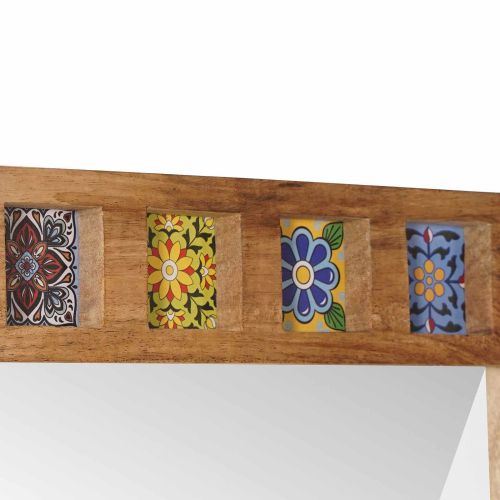 Огледало за баня Естествен 50 x 70 x 3 см Солидно мангово дърво