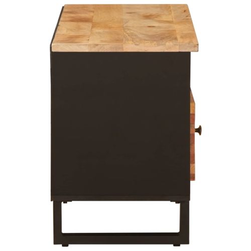 ТВ шкаф с рафт Кафяво 100 x 33 x 46 см Солидно мангово дърво