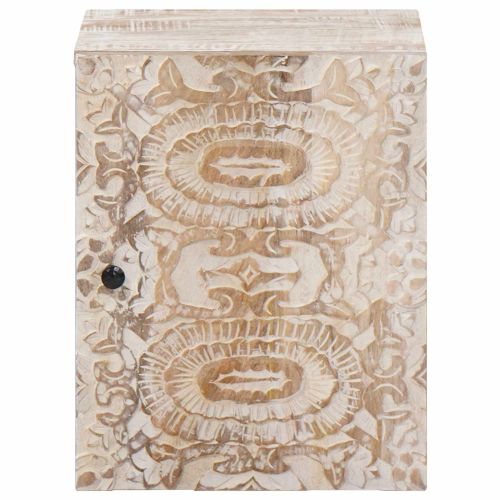 Окачен шкаф за баня със съхранение Бяло 38 x 33,5 x 48 см